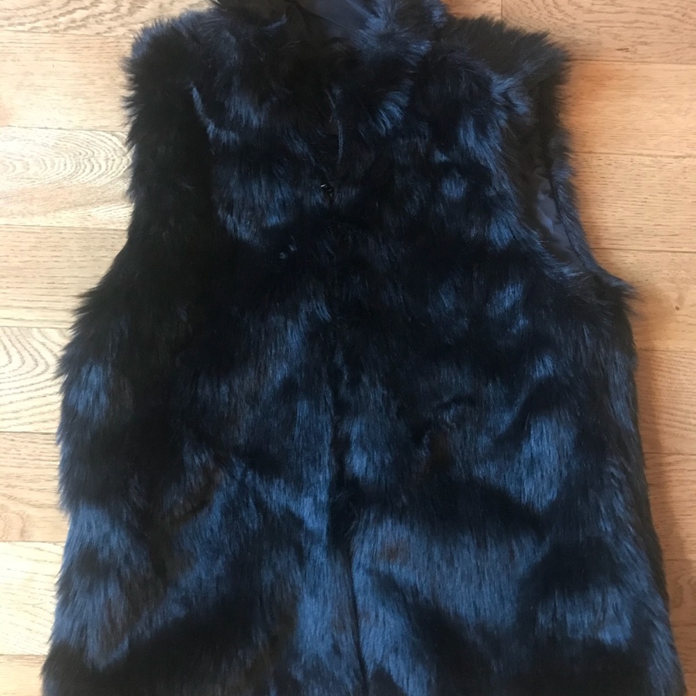 Primark Faux Fur Black Vest